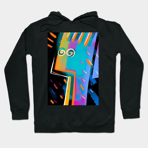 crazy bird Hoodie by Angel Rivas